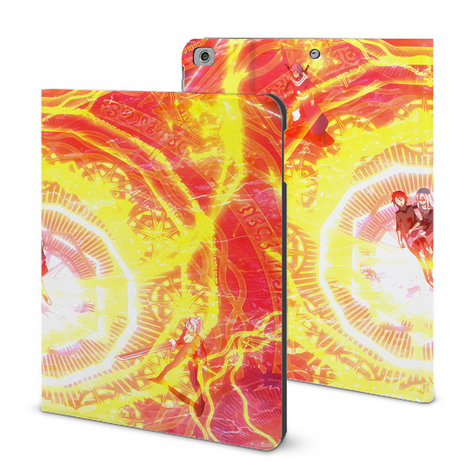 （画像用） 転スラ Regarding Reincarnated to Slime IPad ケース ブック型 PUレザー TPU 耐衝撃 軽量 薄型 ペン収納なし 全面保護 IPad 各モデル対応